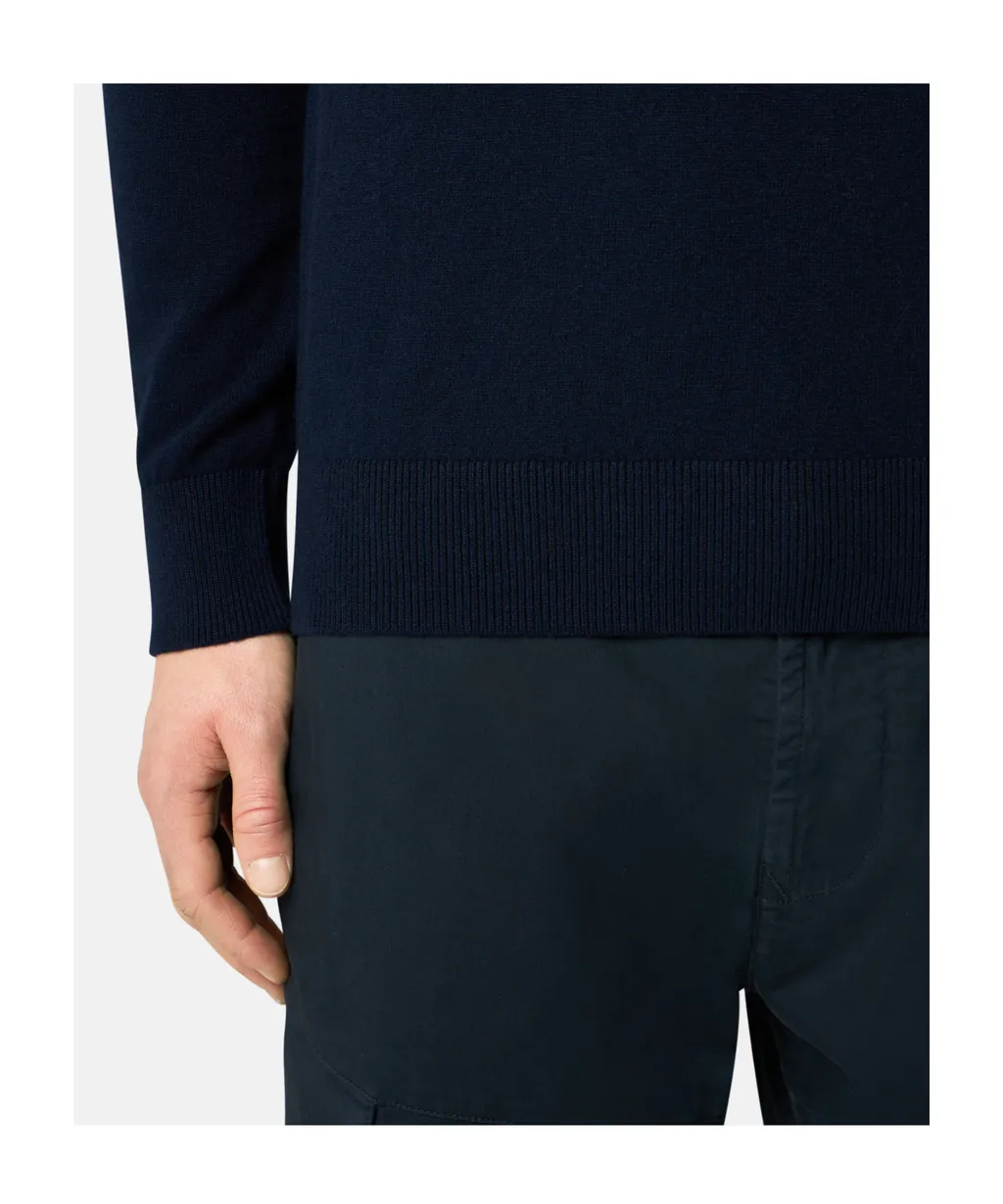 Rib Stand-Neck Sweater