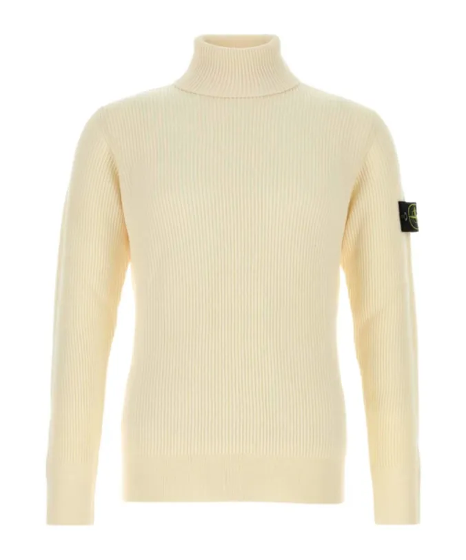 Logo Patch High Neck Sweater