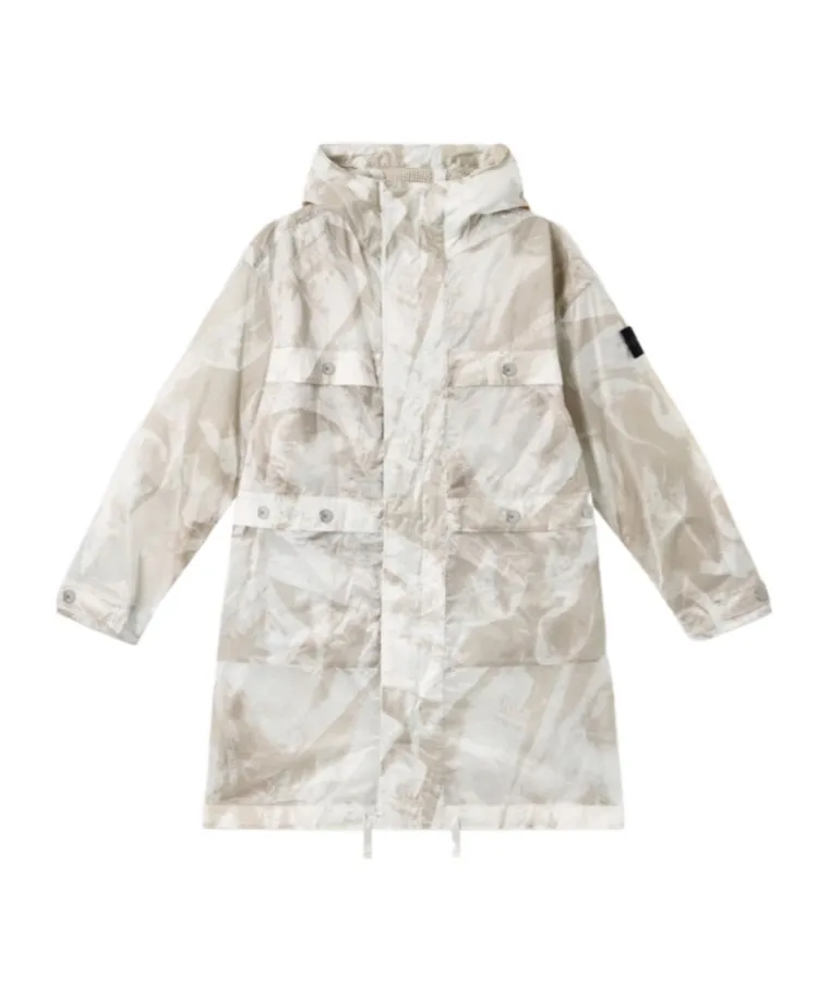 Camouflage Printed Hooded Coat