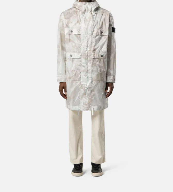 Camouflage Printed Hooded Coat