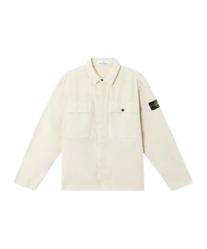 Logo Patch Long Sleeved Overshirt