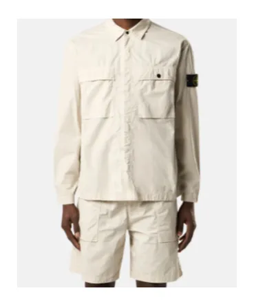 Logo Patch Long Sleeved Overshirt