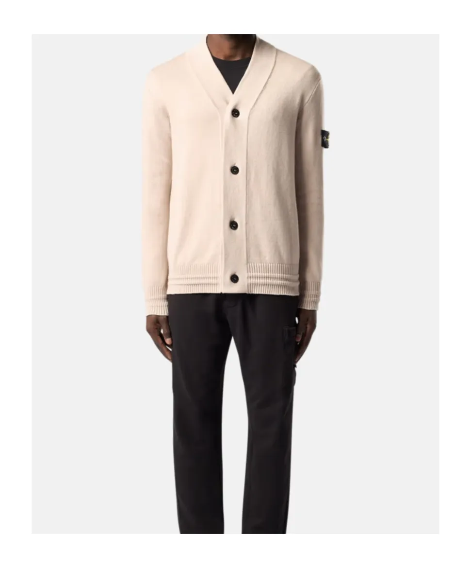 Logo Patch V-Neck Cardigan