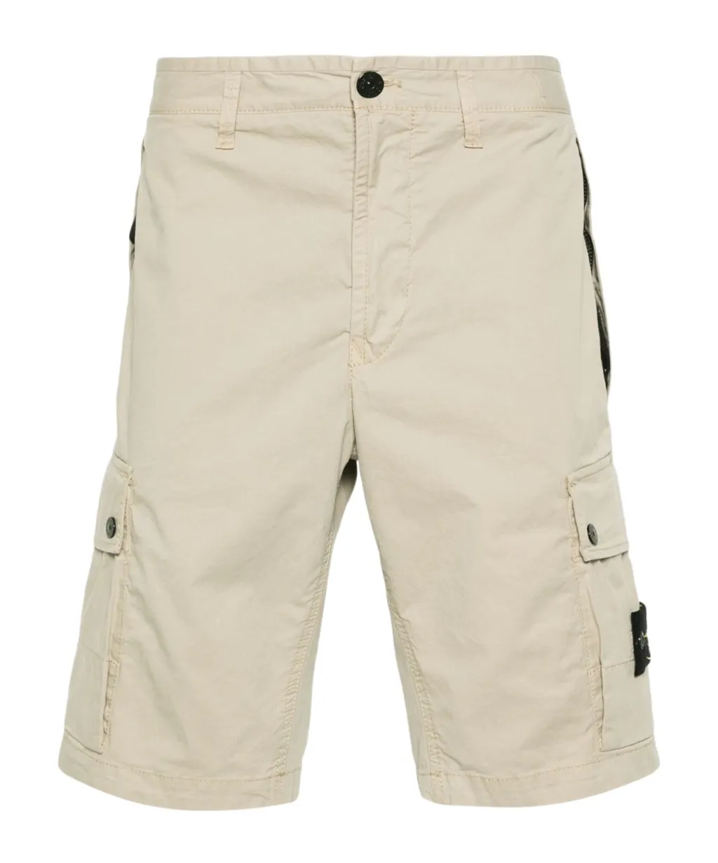 Stone Island Compass-Badge Knee-Length Cargo Shorts