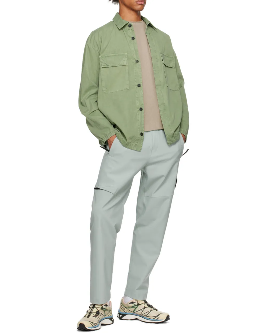 Logo-Patch Cotton Shirt