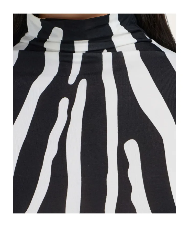 Stretch Jersey Turtleneck Top