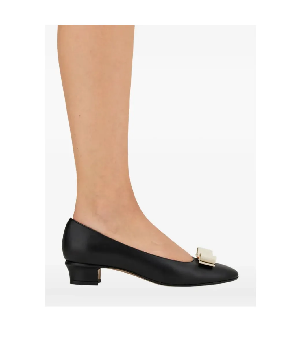 Vara Bow Block Heel Pump