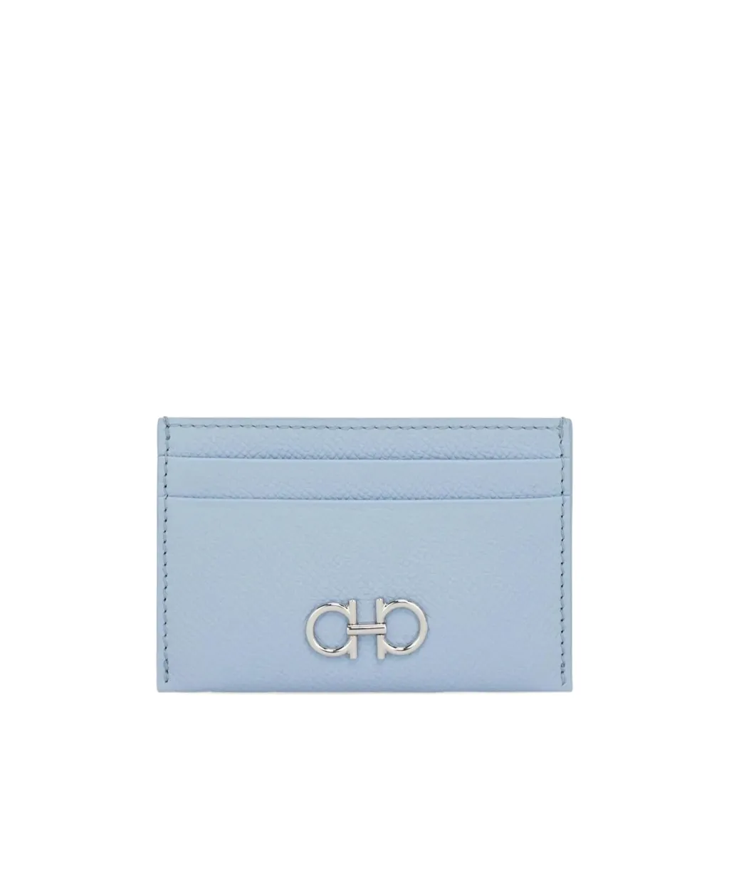 Gancini Leather Card Holder