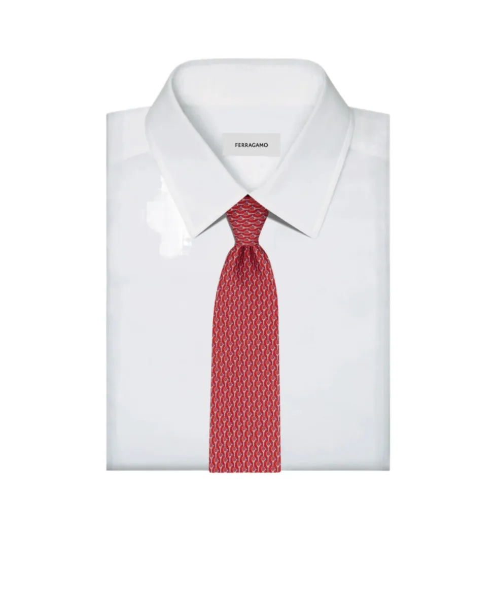 Tennis Print Silk Tie