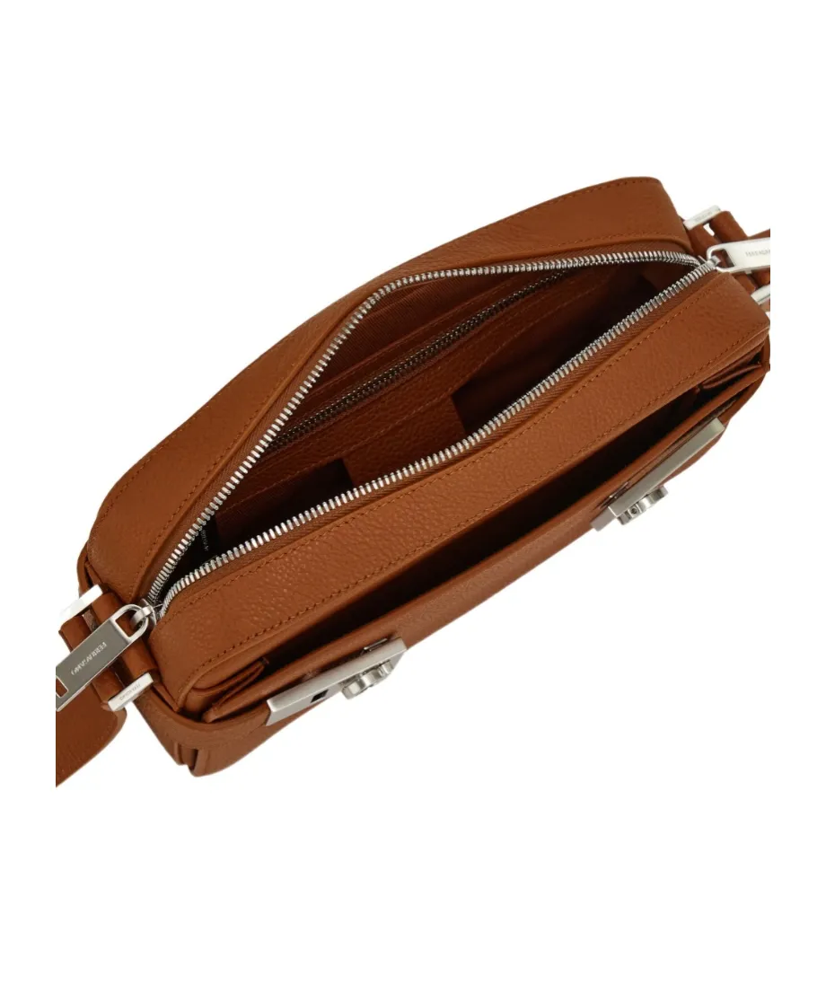 East-West Crossbody Bag With Gancini Buckles