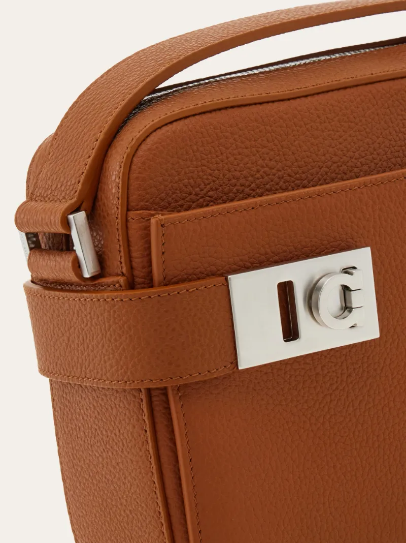 East-West Crossbody Bag With Gancini Buckles