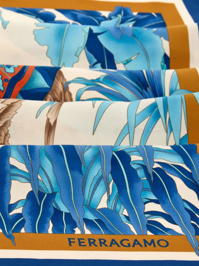 India Print Silk Scarf