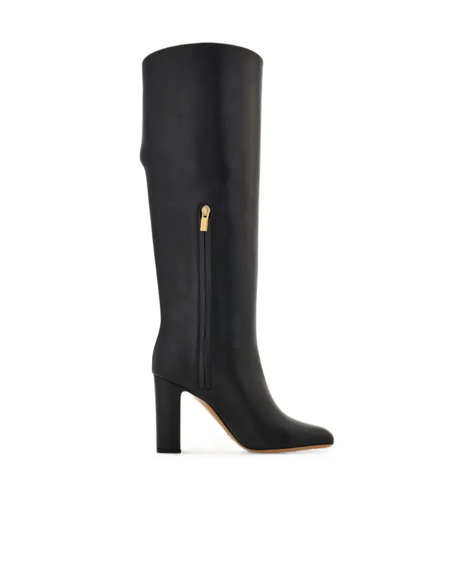 Knee High Boot With Hug Buckle Detail