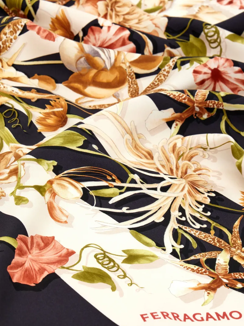 Gaia Print Silk Scarf