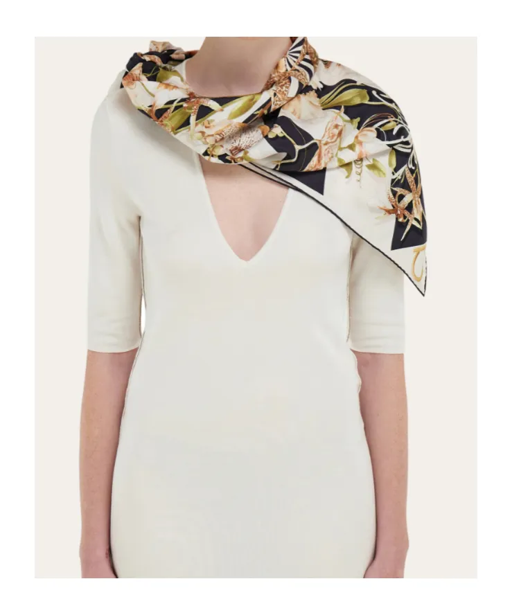 Gaia Print Silk Scarf