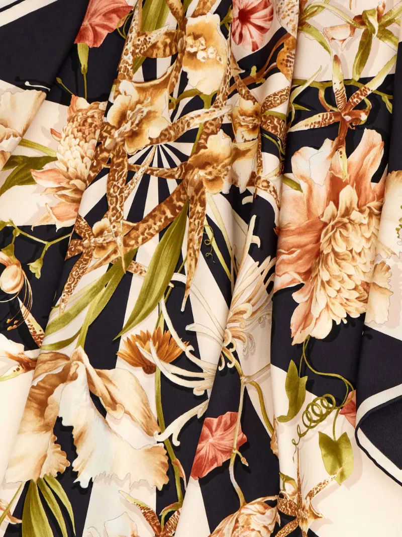 Gaia Print Silk Scarf
