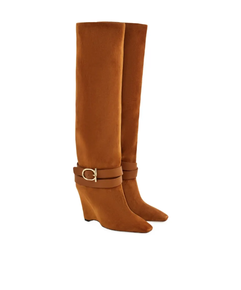 Knee-High Wedge Boot