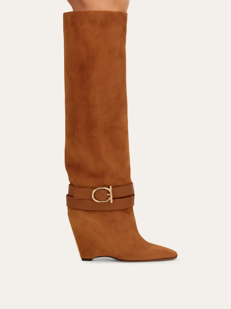 Knee-High Wedge Boot