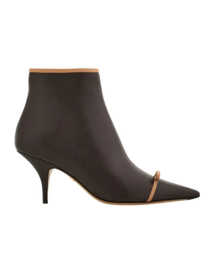Pointed Ankle Boot With Mini Bow Detail