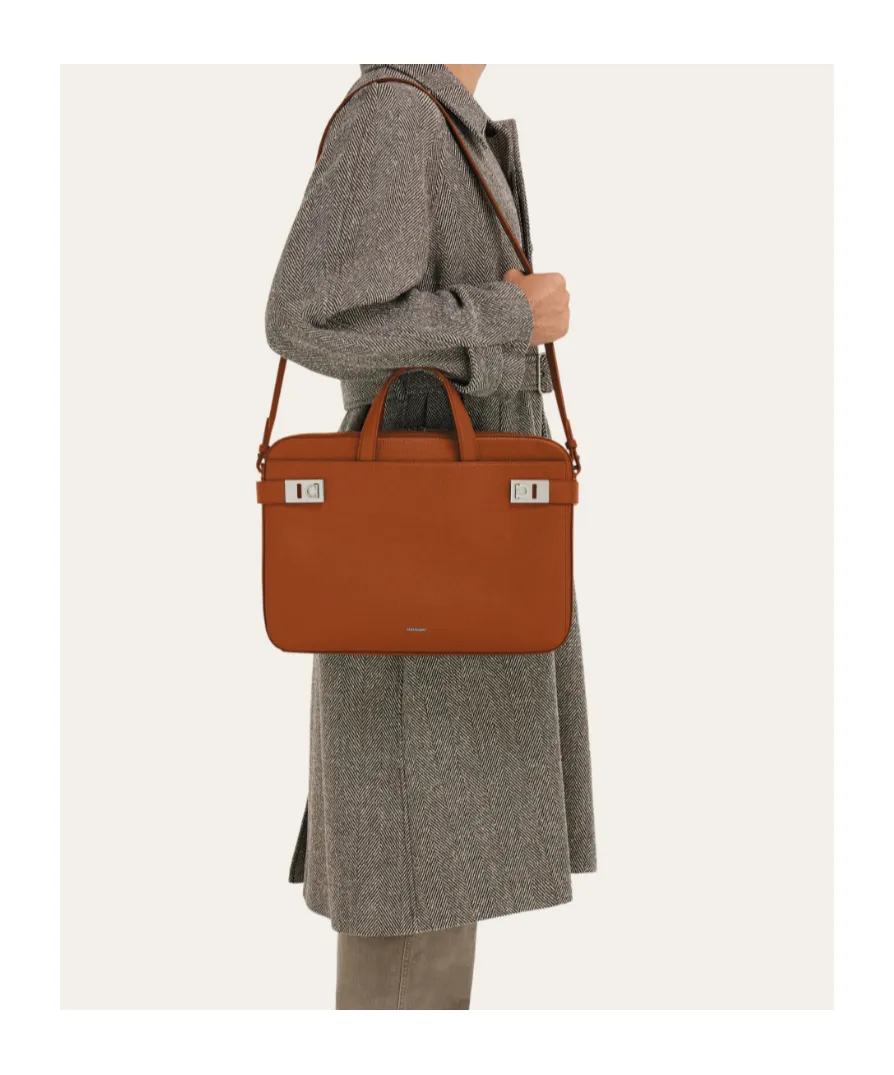 Briefcase With Gancini Buckles