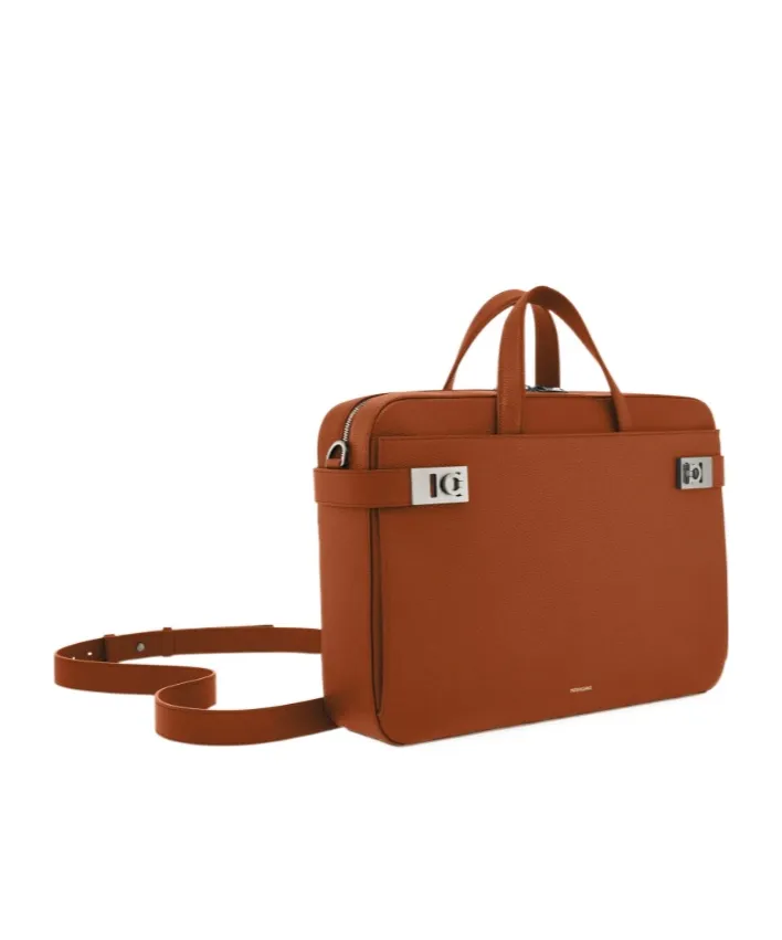 Briefcase With Gancini Buckles