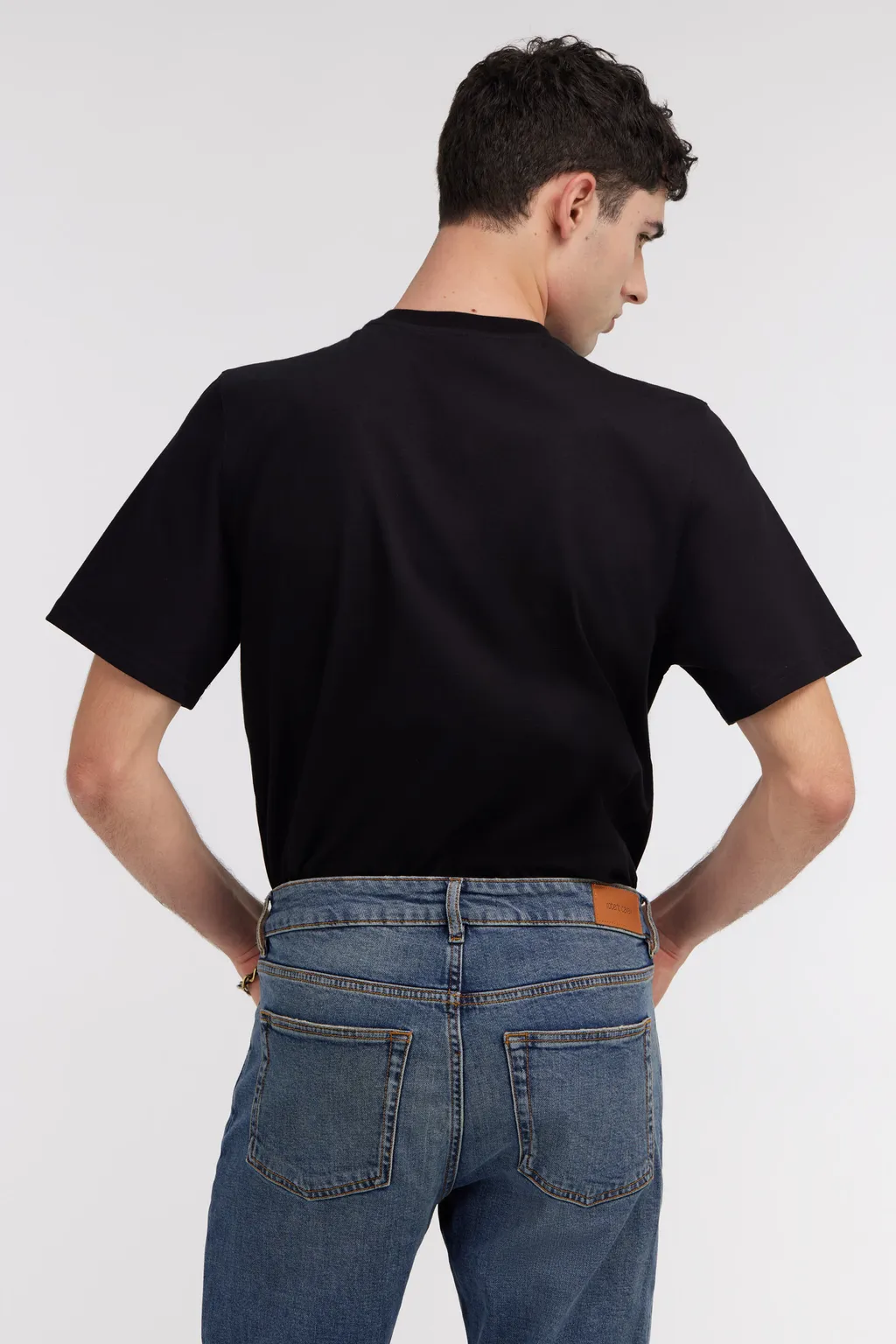 Heart-Embroidered Cotton T-Shirt