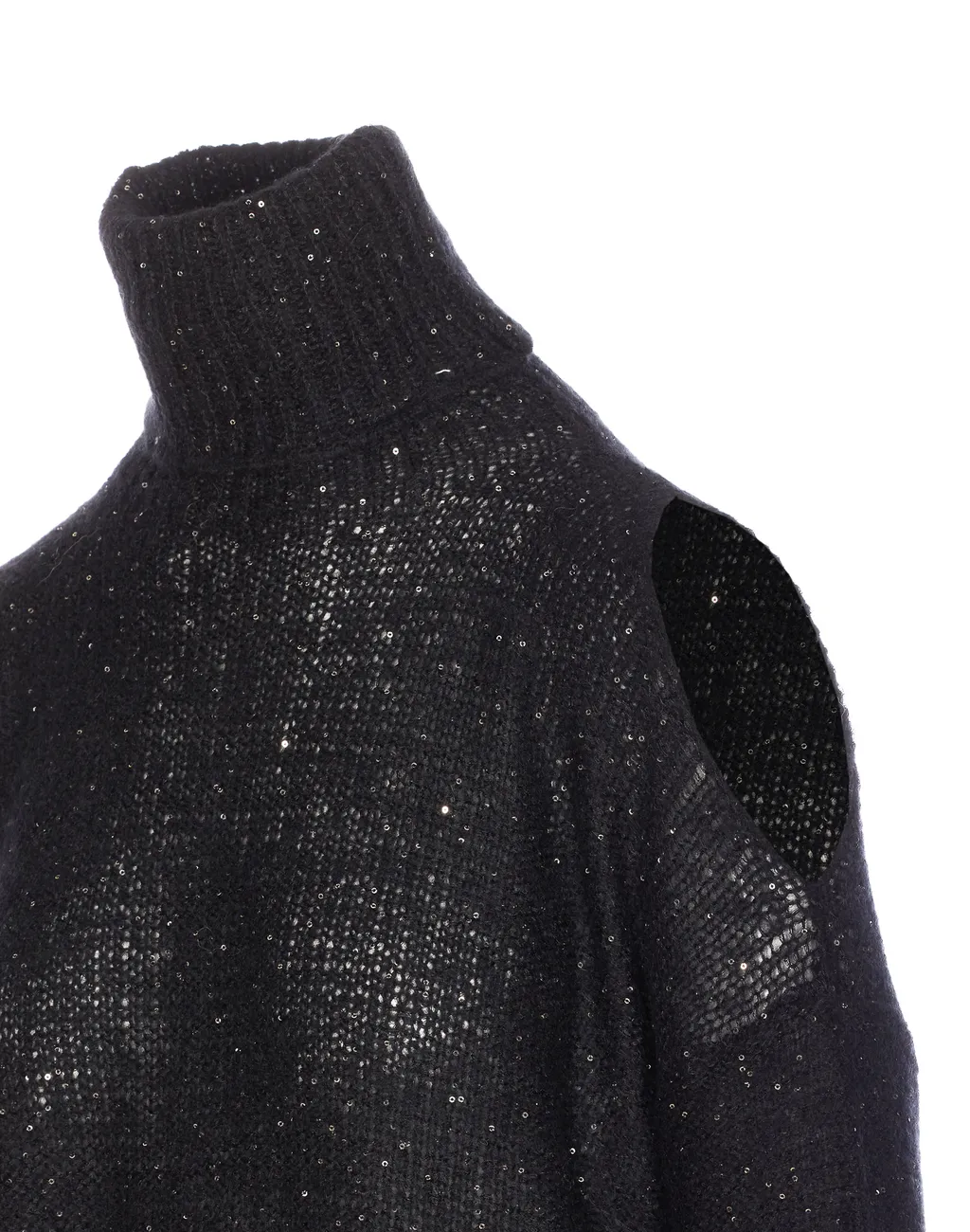 Sequined Turtleneck Sweater