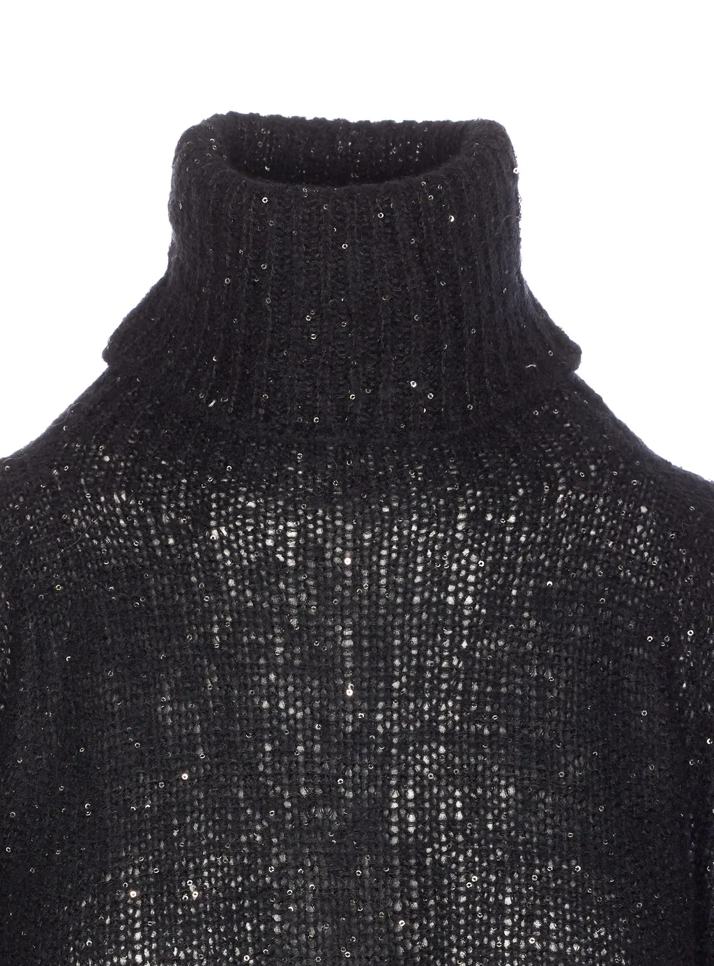 Sequined Turtleneck Sweater