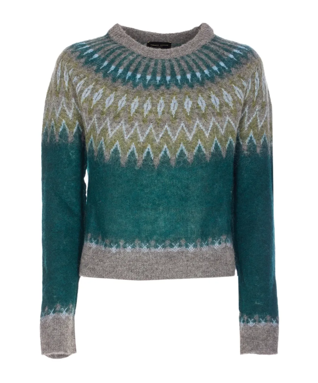 Chevron Crewneck Knitwear
