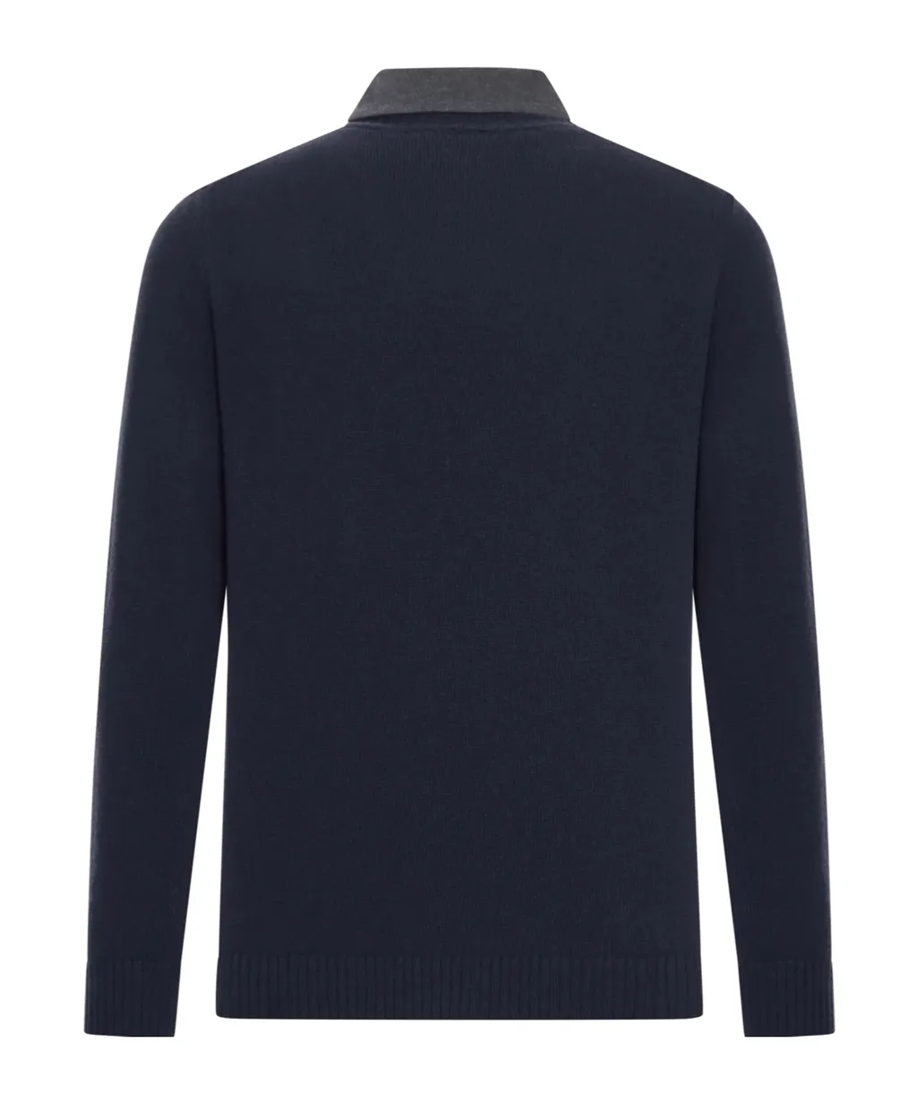 Contrast-Collar Cotton-Piquet Polo Shirt