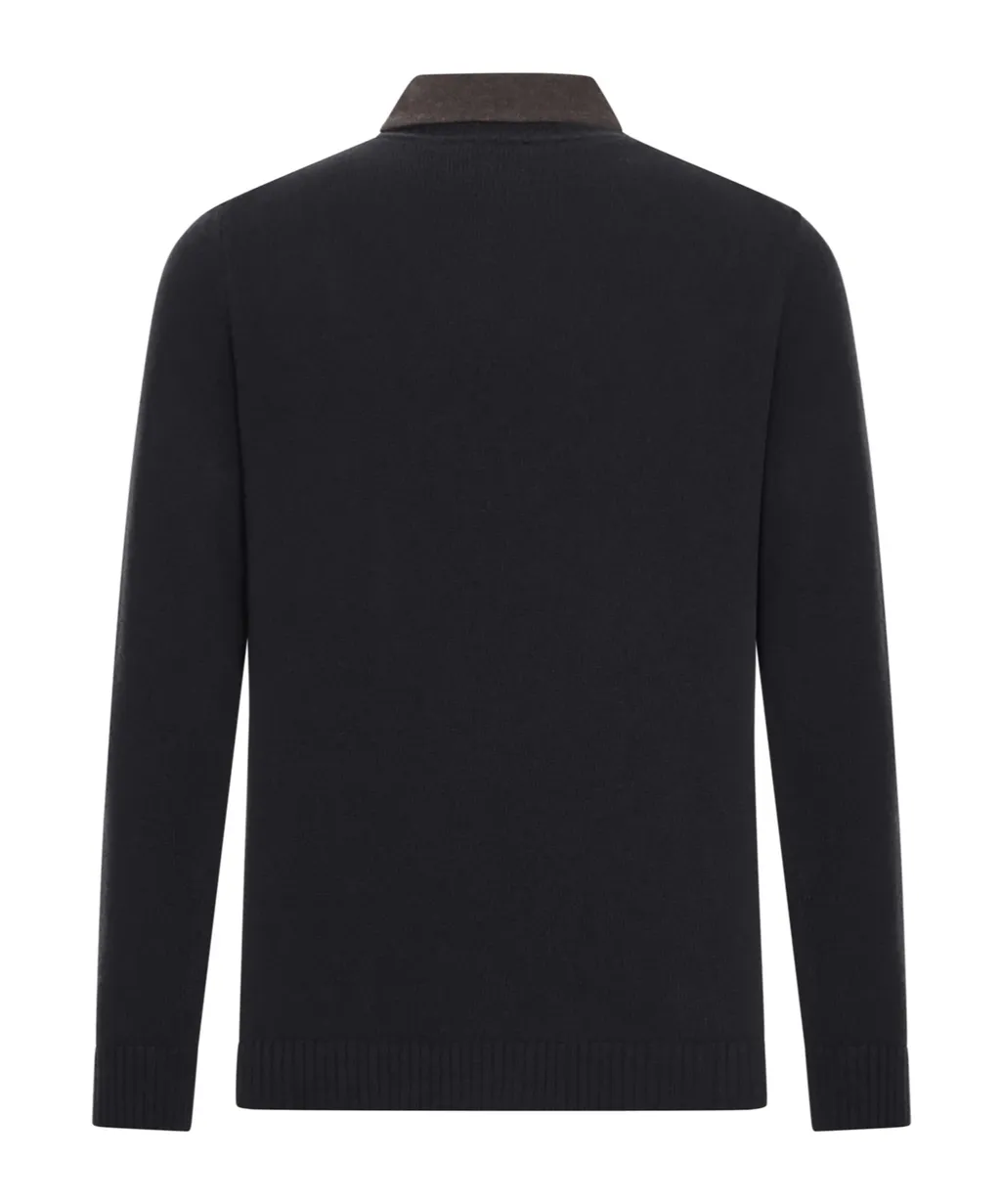 Contrast-Collar Cotton-Piquet Polo Shirt