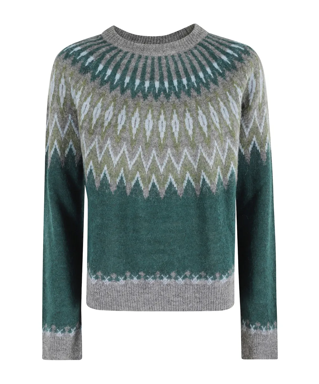 Jacquard Cropped Knitwear