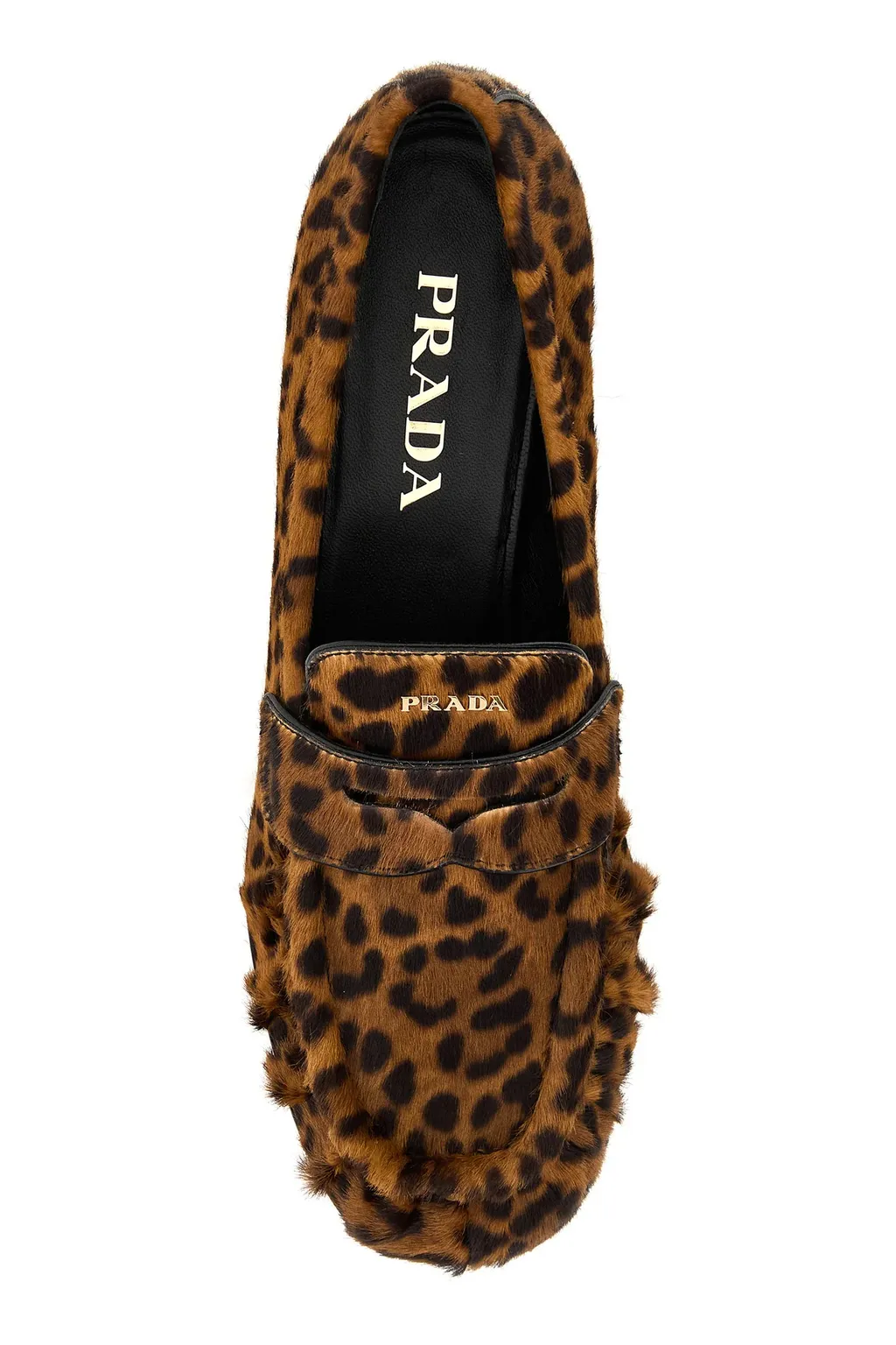 Leopard-Pattern Penny Loafers