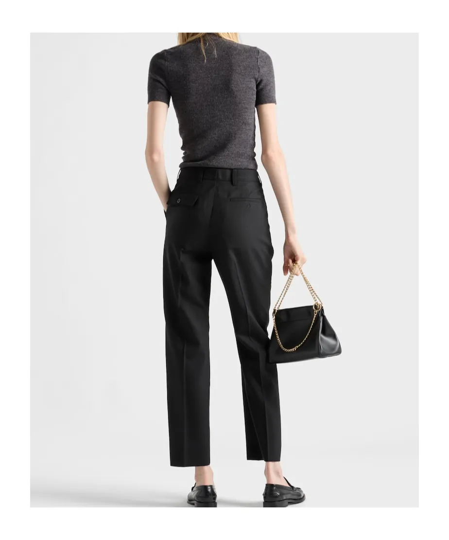 Pendant-Embellishment Short-Sleeve Sweater