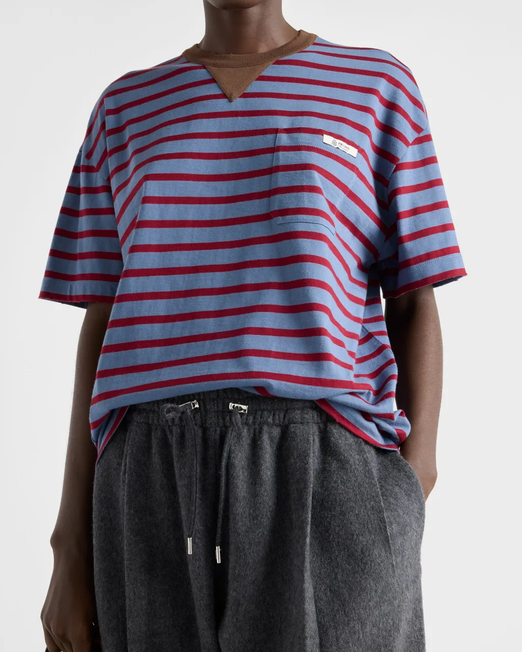 Oversized Striped Jersey T-Shirt