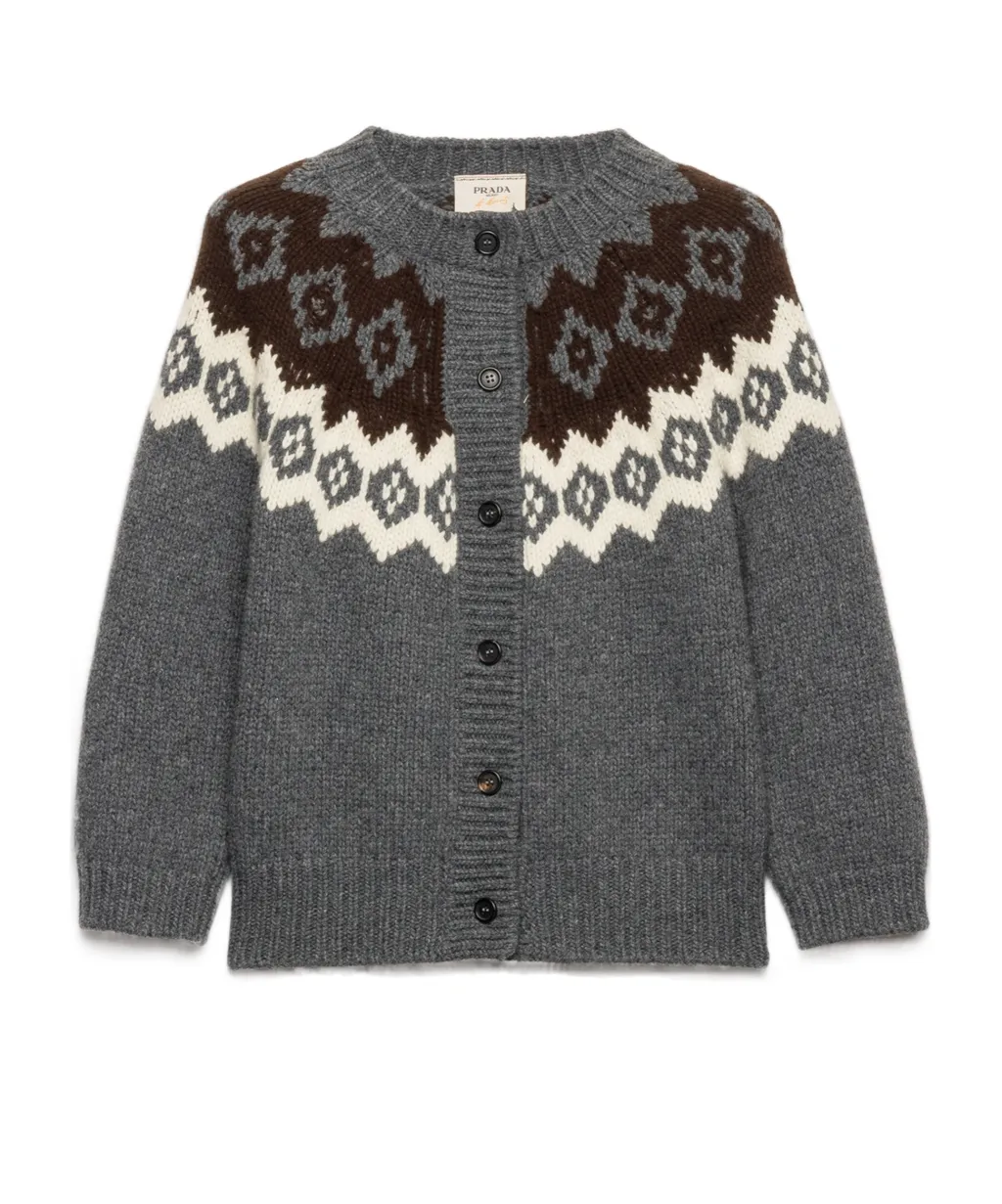 Crewneck Button-Up Cardigan