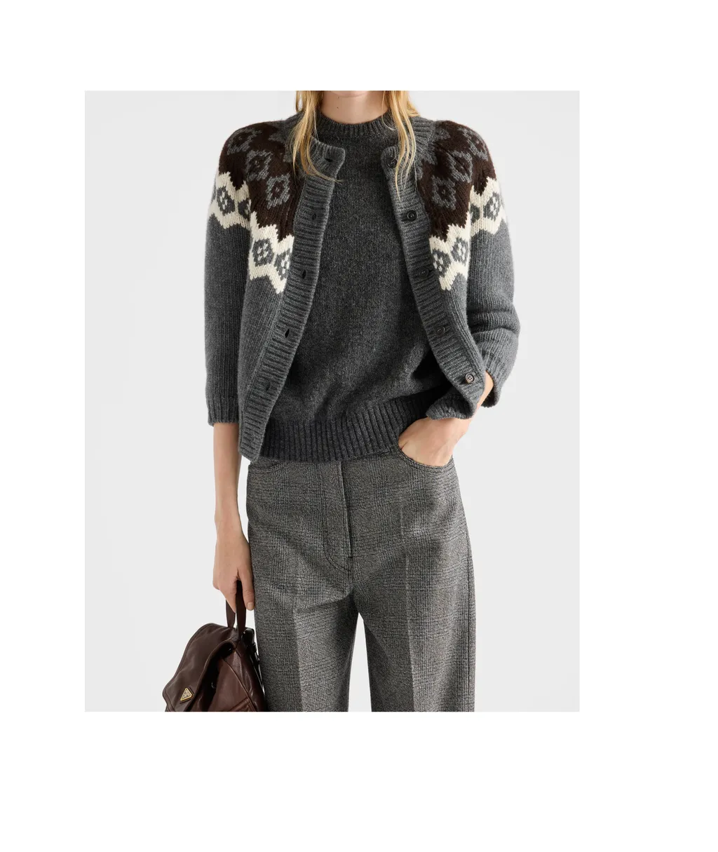 Crewneck Button-Up Cardigan