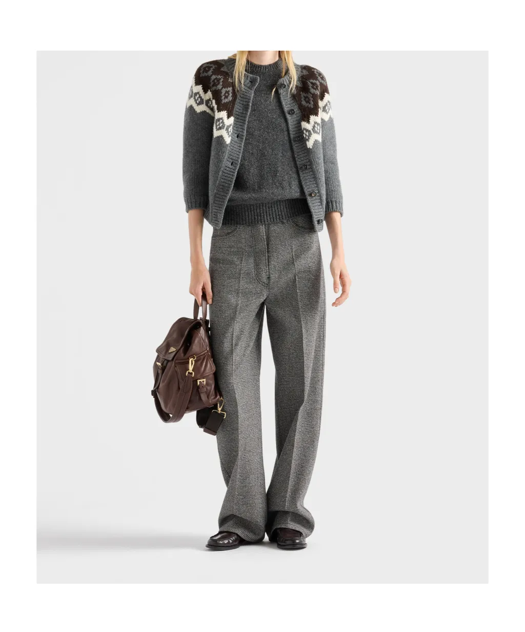 Crewneck Button-Up Cardigan