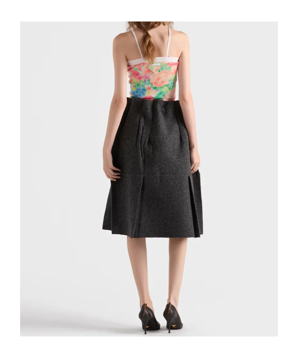 Floral Printed Ribbed Top