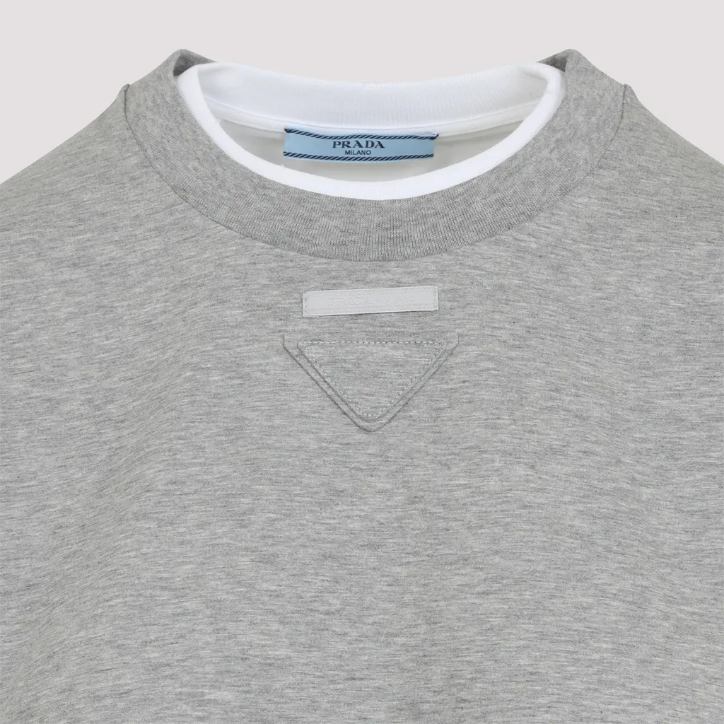 Layered Long-Sleeved Cropped Top