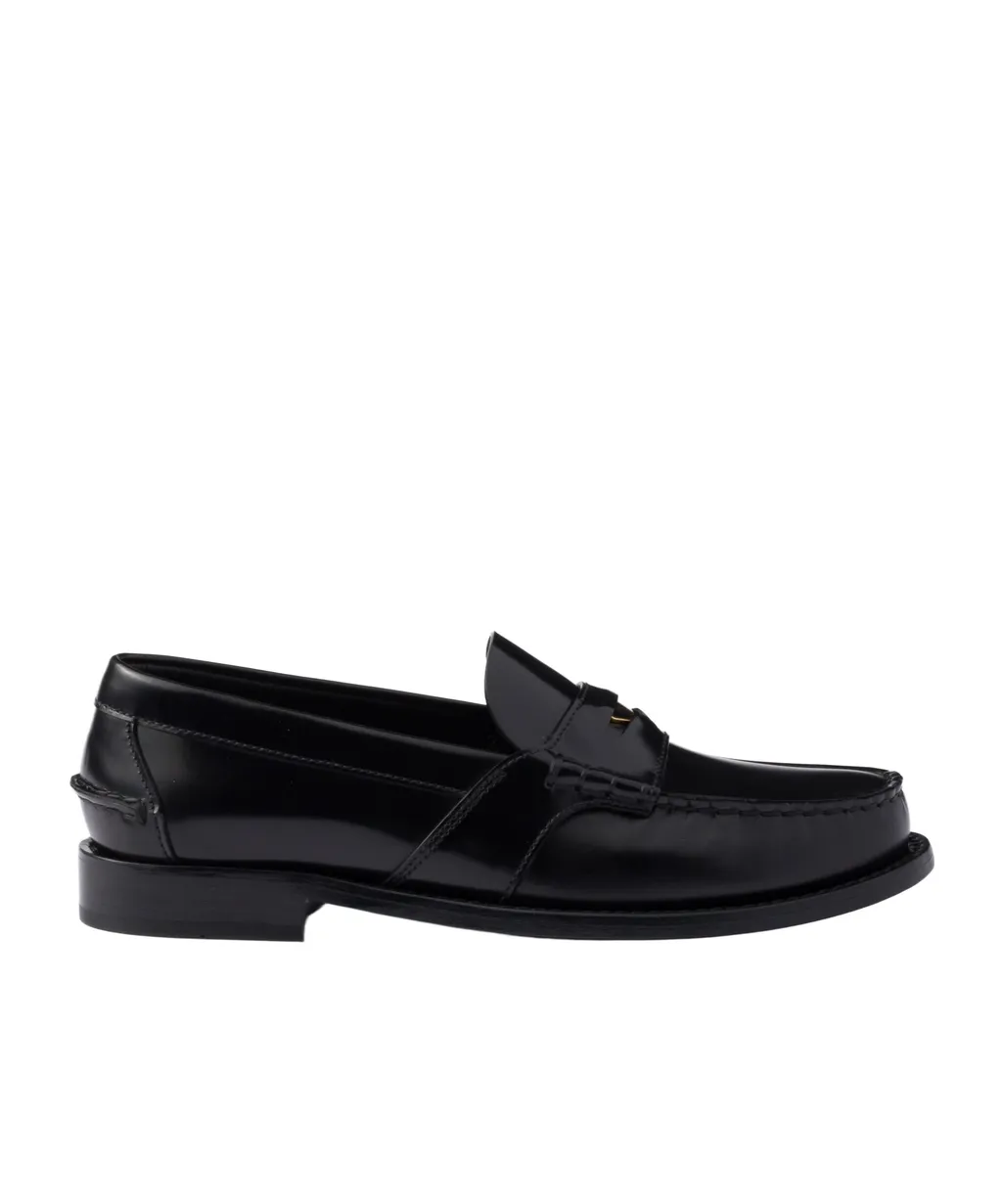 Brushed Leather Loafers
