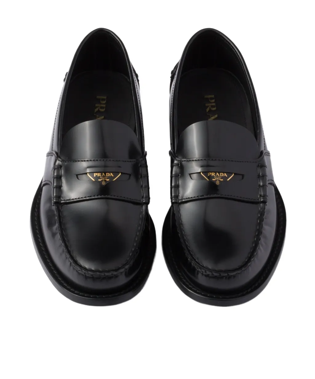 Brushed Leather Loafers