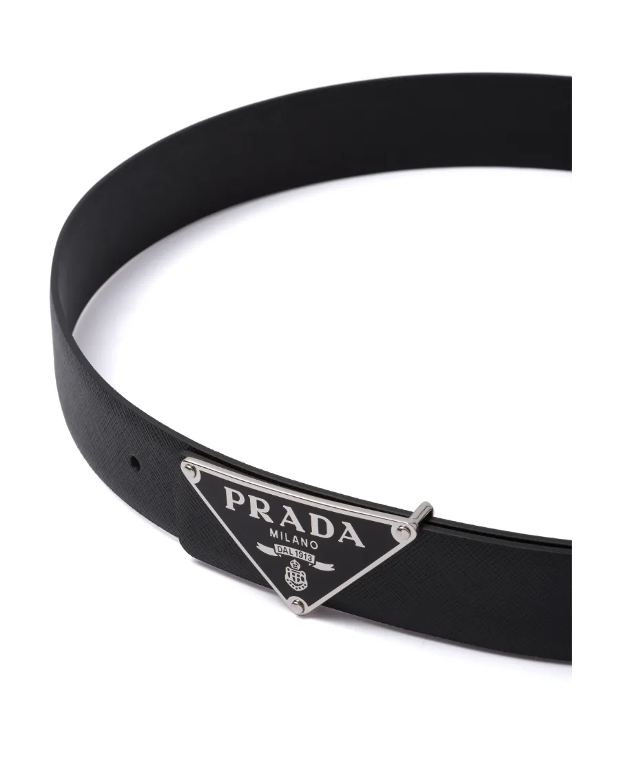 Saffiano Press-Stud Fastened Belt