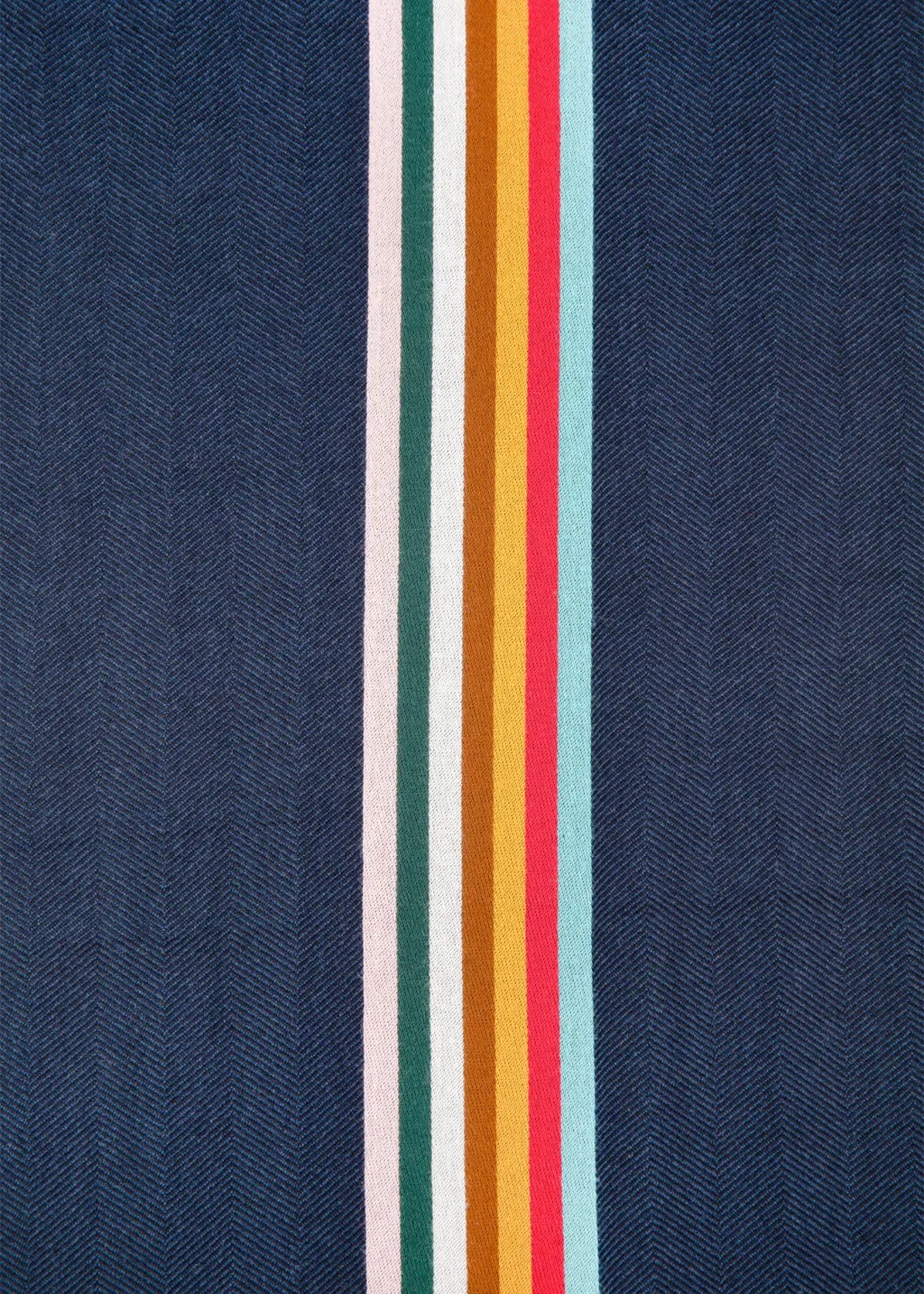 Stripe Detailed Frayed Edge Scarf