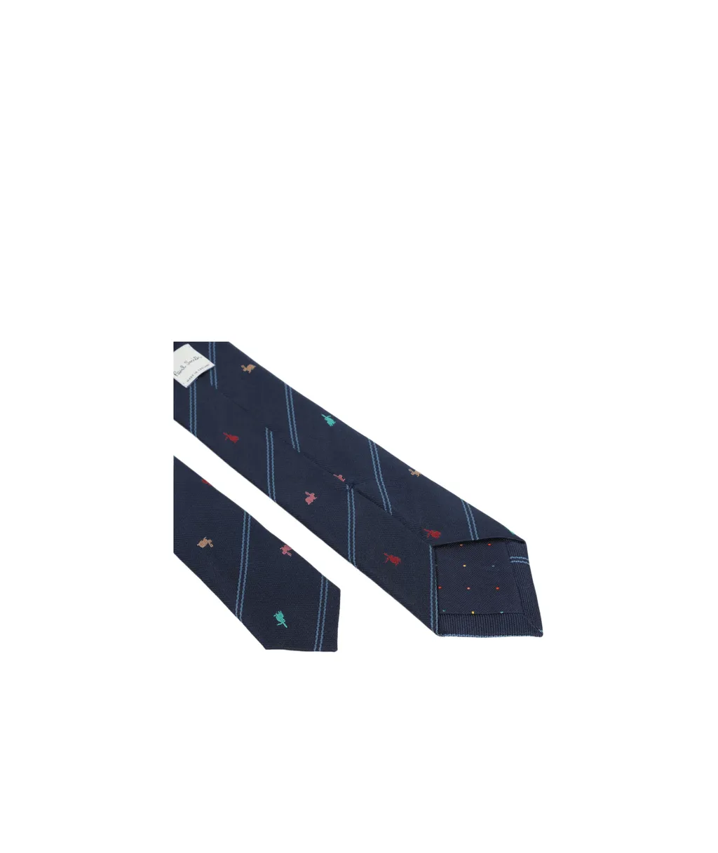 Rabbit Embroidered Tie