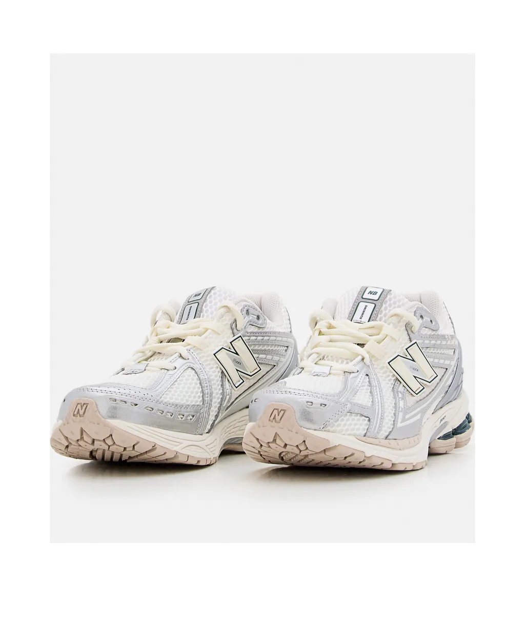 1906R Round Toe Sneakers Silver Metallic