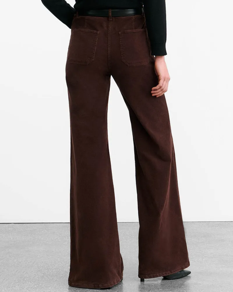 Florence Cotton-Blend Corduroy Flared Pants
