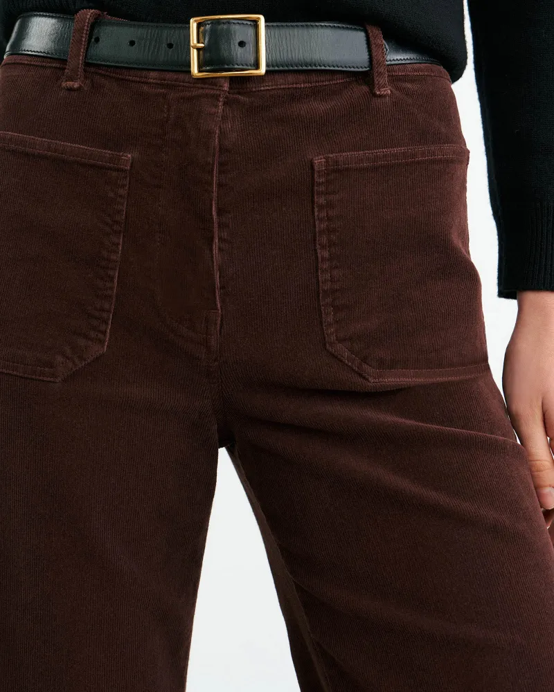 Florence Cotton-Blend Corduroy Flared Pants