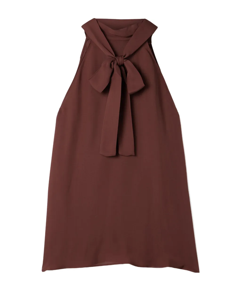 Alla Silk-Chiffon Halterneck Top