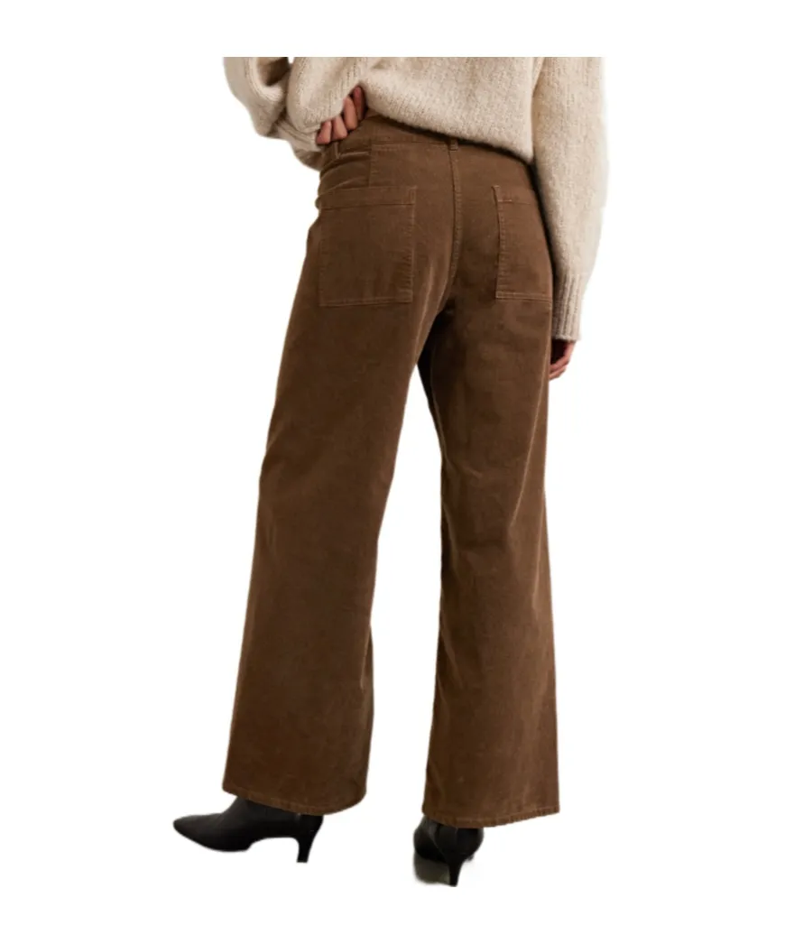 Megan Cotton-Blend Corduroy Wide-Leg Pants